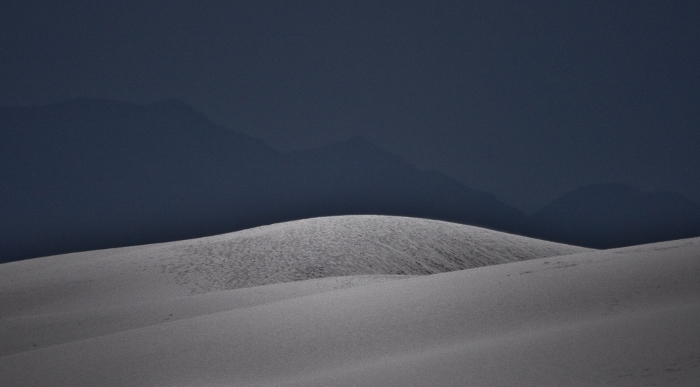 white dunes at night